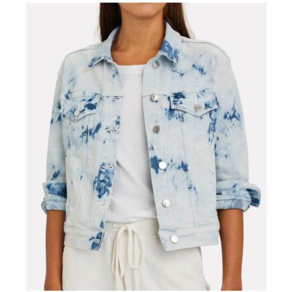 VERONICA BEARD KINLEY TIE DYE DENIM JACKET MADE IN USA